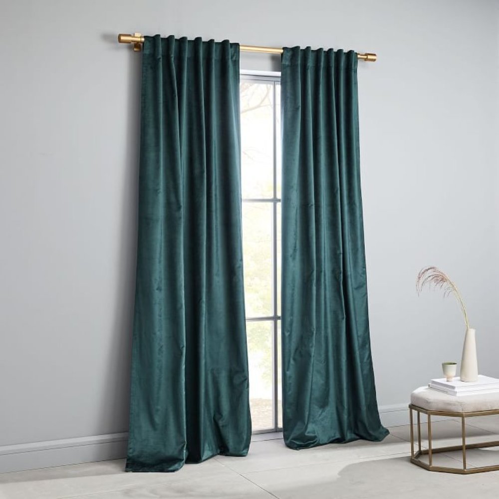 West elm velvet curtains